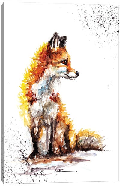 Watchful Fox Canvas Art Print - BebesArts