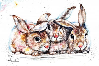 We're All Ears! by BebesArts framed canvas print