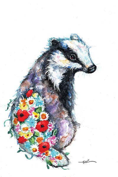 Badgers: Blooming Badger by BebesArts