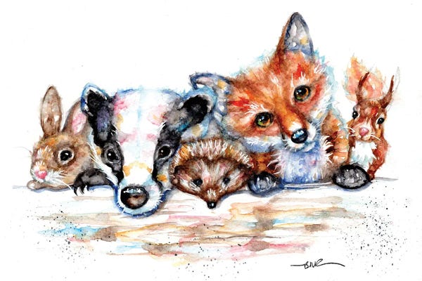 Badgers: Countryside Friends by BebesArts