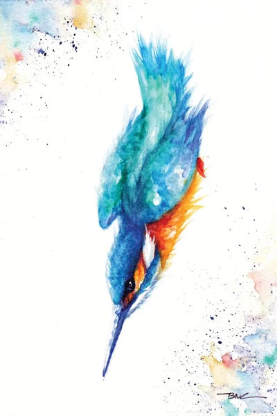 Kingfishers: Dive In by BebesArts