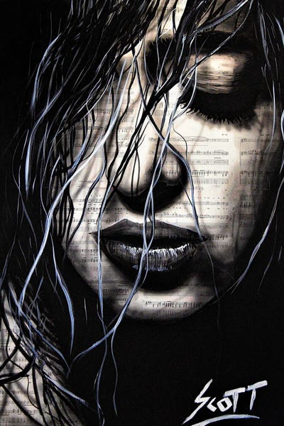 The Dark by Brandon Scott framed canvas print