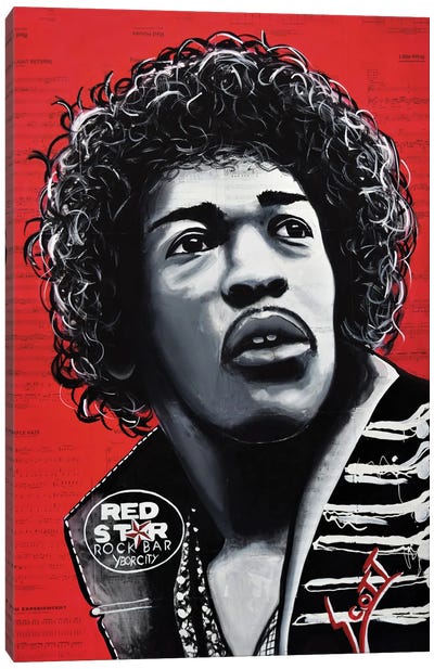Jimmi Canvas Art Print - Jimi Hendrix