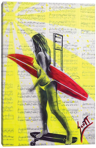 Sun Canvas Art Print - Women's Swimsuit & Bikini Art