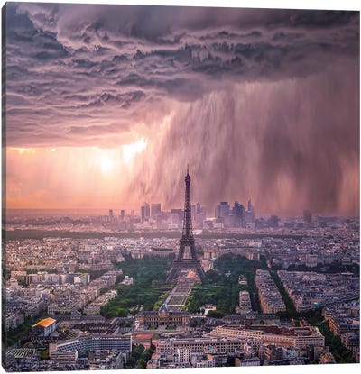 Tears Of Paris Canvas Art Print - Aerial Photography