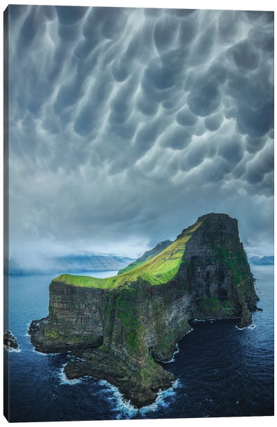 Foggy Faroe Islands Canvas Art Print - Denmark Art
