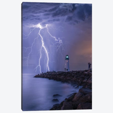 Lightning Kiss Canvas Print #BSV29} by Brent Shavnore Canvas Wall Art