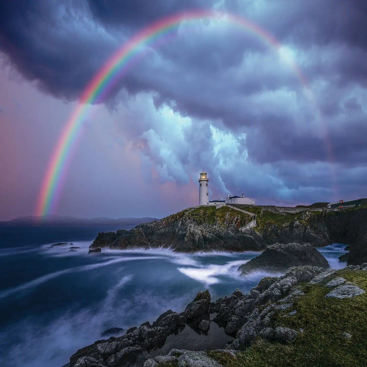 Rainbow Over Ireland Canvas Art by Brent Shavnore | iCanvas
