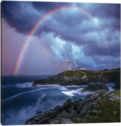 Rainbow Over Ireland Canvas Art Print - Aerial Photography