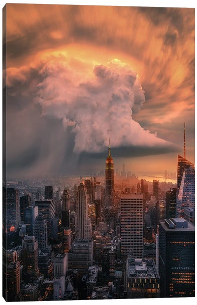 NYC Supercell Canvas Art Print - Brent Shavnore