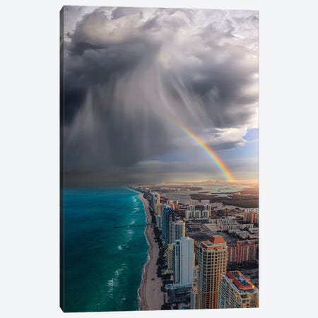Rainbow Over Miami Canvas Print #BSV43} by Brent Shavnore Canvas Artwork