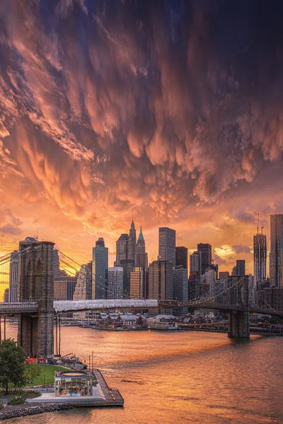 Famous Bridges: Flame Over NYC by Brent Shavnore