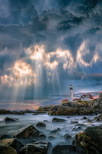 Brent Shavnore: Cape Elizabeth Sunburst by Brent Shavnore