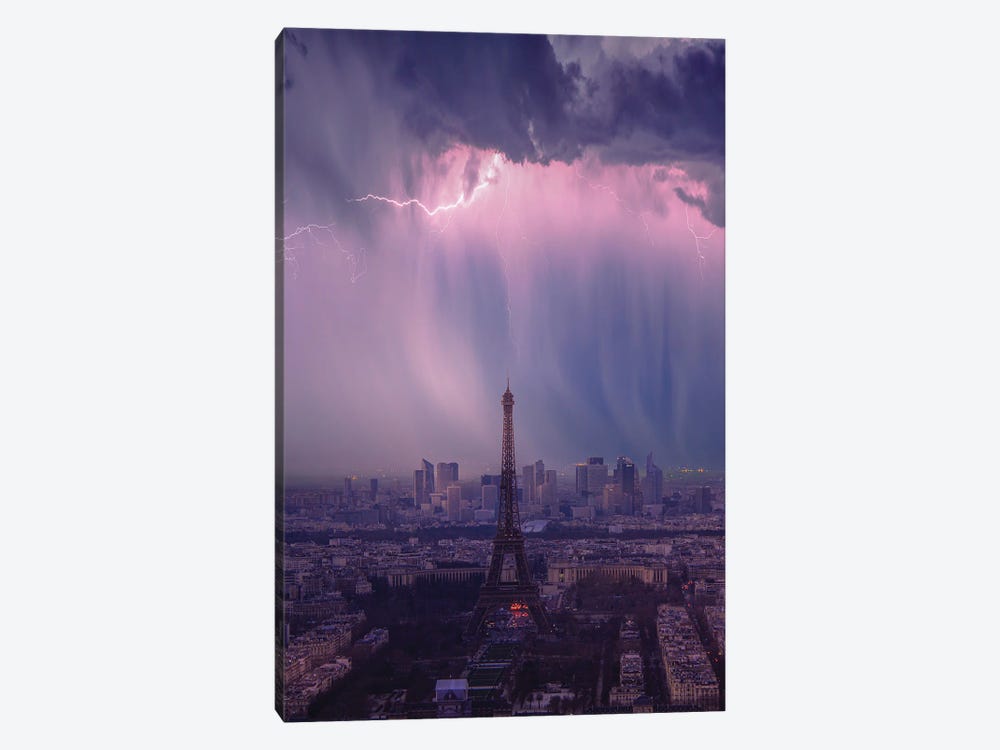 Terror In Paris by Brent Shavnore 1-piece Canvas Wall Art