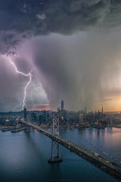 San Francisco Terror by Brent Shavnore framed wall art