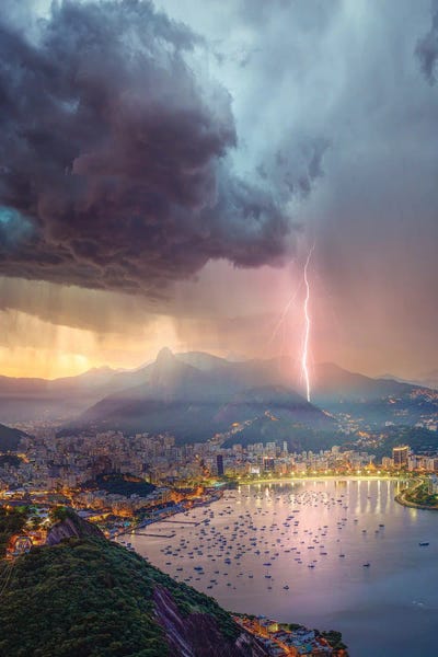 Brazil: Pink Lights Over Rio by Brent Shavnore