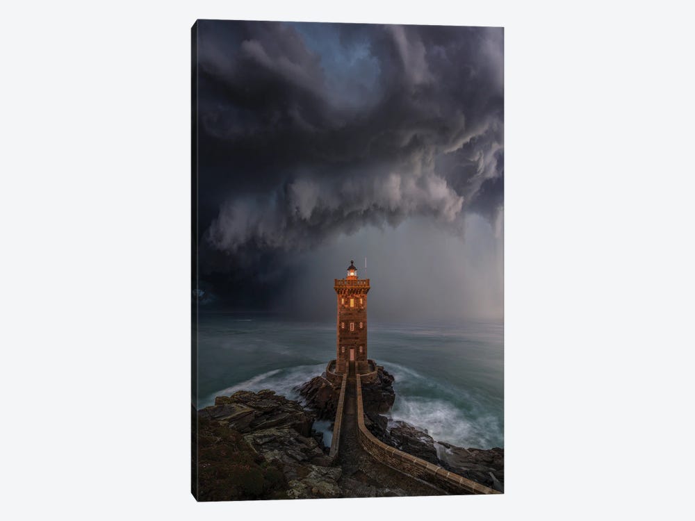 Lighthouse Downpour by Brent Shavnore 1-piece Canvas Print