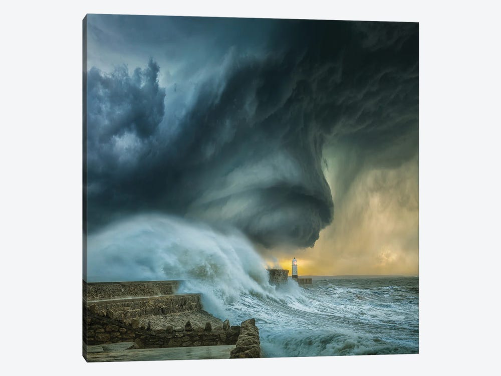 Lighthouse Swirl by Brent Shavnore 1-piece Canvas Artwork