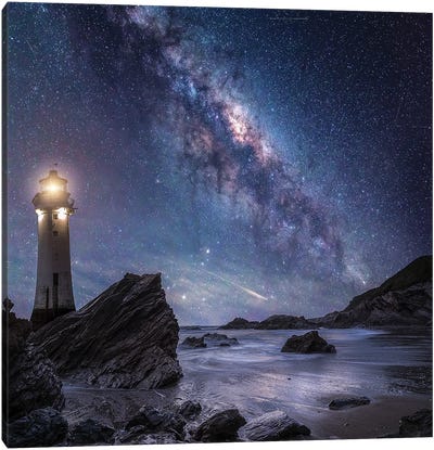 Milkyway Rocks Canvas Art Print - Lighthouse Art
