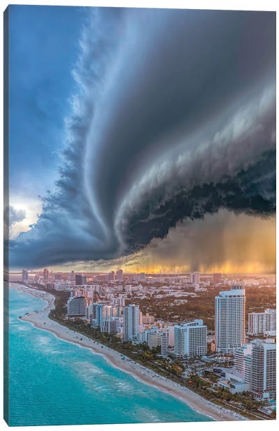 Miami Shelf Shelf Cloud 2.0 Canvas Art Print - Florida Art