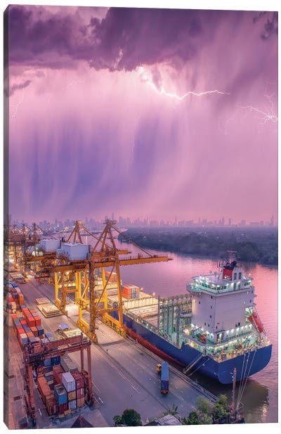 New Orleans Downpour Canvas Art Print - Brent Shavnore