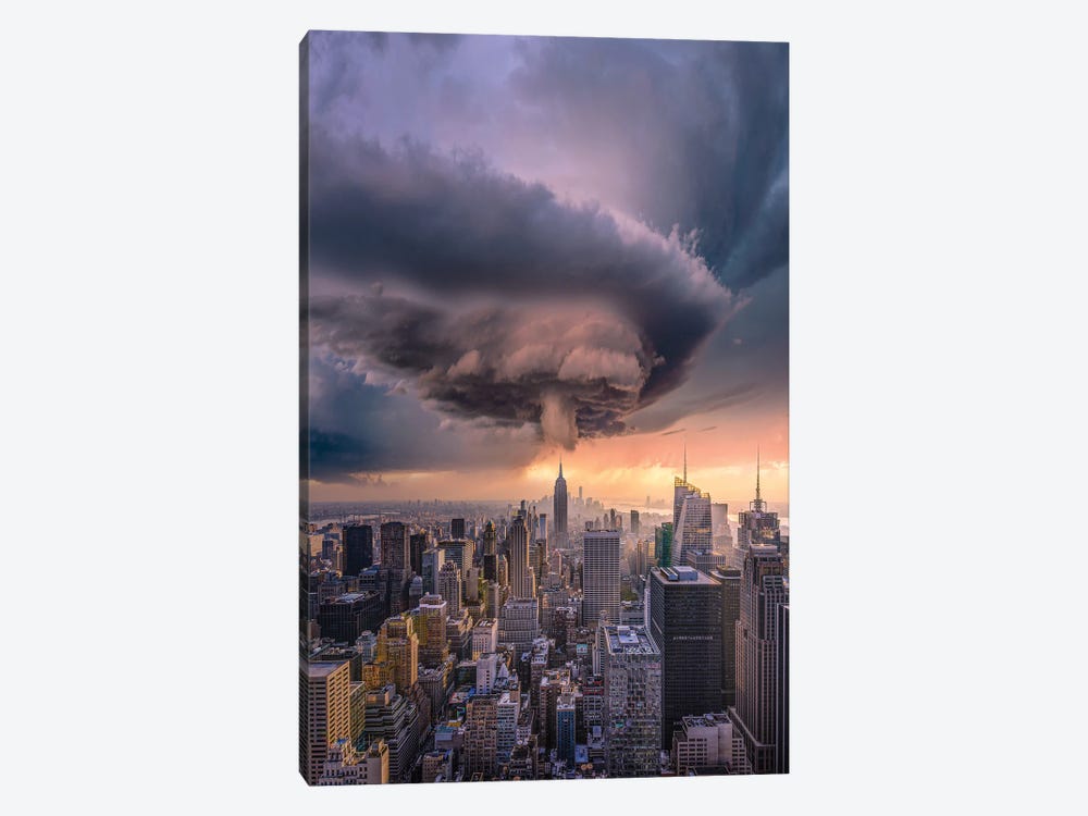 NYC Swirls by Brent Shavnore 1-piece Canvas Print