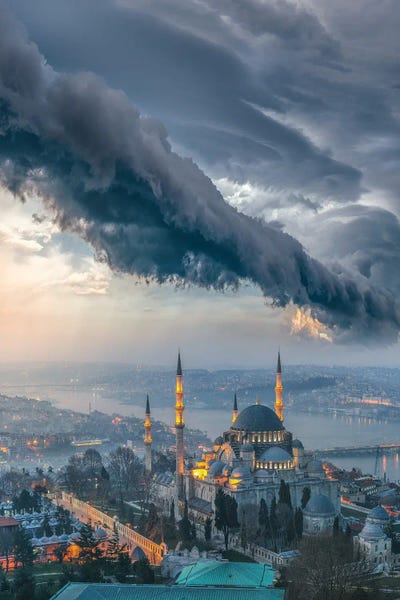Turkey: Istanbul Thunderstom Mosque by Brent Shavnore