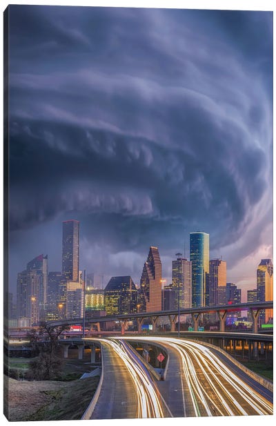 Houston Hurricane Laura Canvas Art Print - Houston Skylines