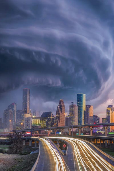 Night Sky: Houston Hurricane Laura by Brent Shavnore