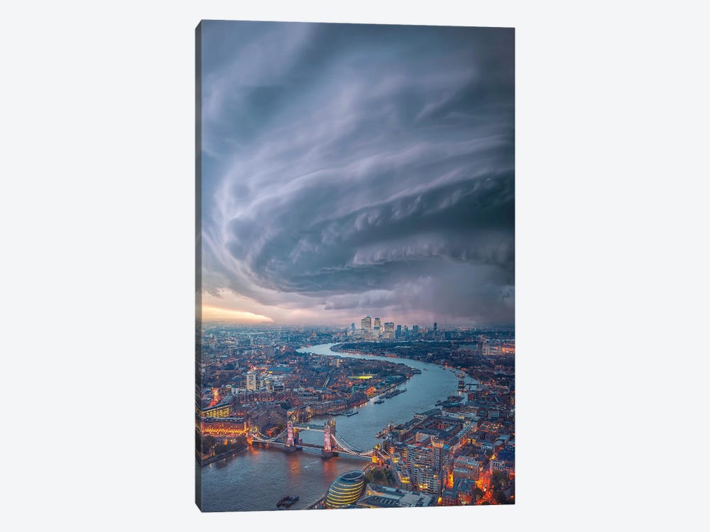 London Cyclone 1-piece Canvas Art Print