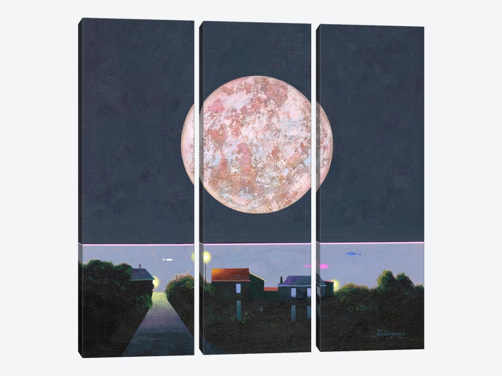 Luna I by Benito Salmeron 3-piece Canvas Art Print