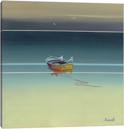 Barcas III Canvas Art Print - Rowboat Art