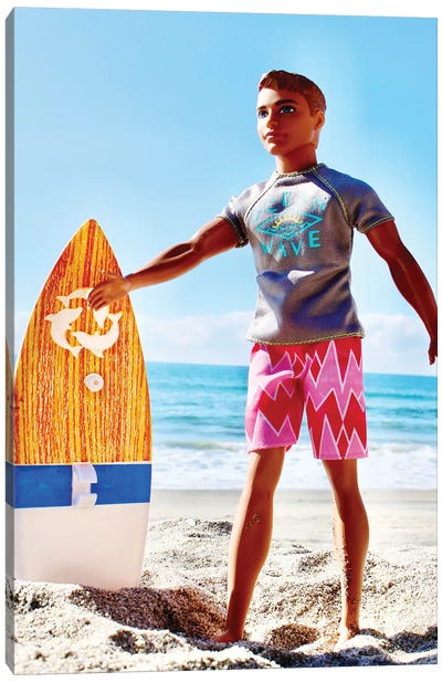 Surfer Ken Canvas Art Print - Barbiecore