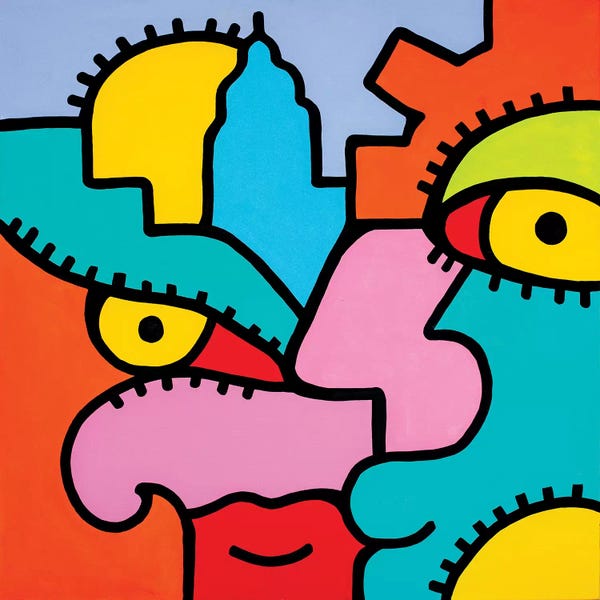 Cubist Visage: Summers in the City by Billy The Artist