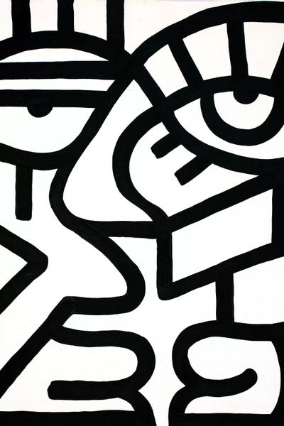Large Minimalist Art - Canvas Prints: Talking by Billy The Artist