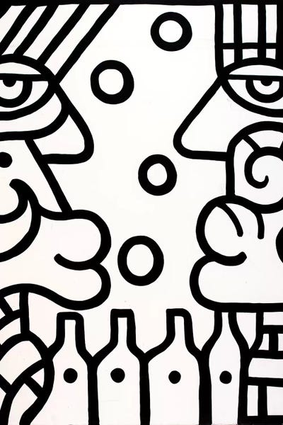 Minimalist Paintings: Wine Bar by Billy The Artist