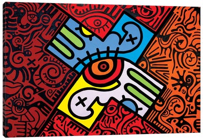 X Marks the Spot Canvas Art Print - Neo-expressionism