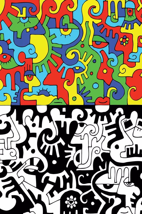 Color Into Black by Billy The Artist wall art