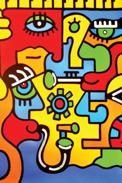 Montreux by Billy The Artist framed canvas print