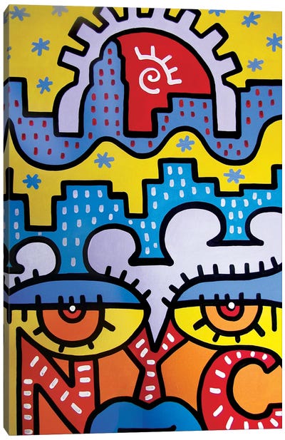NYC Summer Canvas Art Print - Neo-expressionism