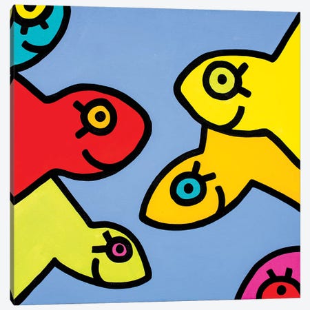 Little Fish I Canvas Print #BTA4} by Billy The Artist Canvas Art