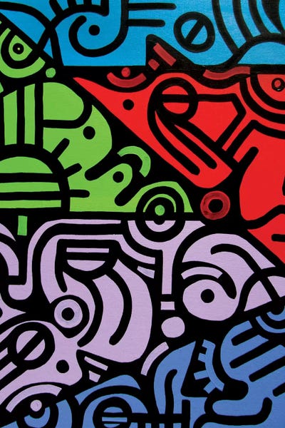 Reflections by Billy The Artist framed canvas print