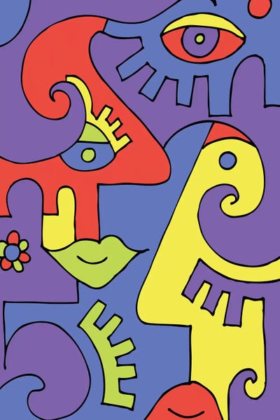 Space by Billy The Artist framed canvas print