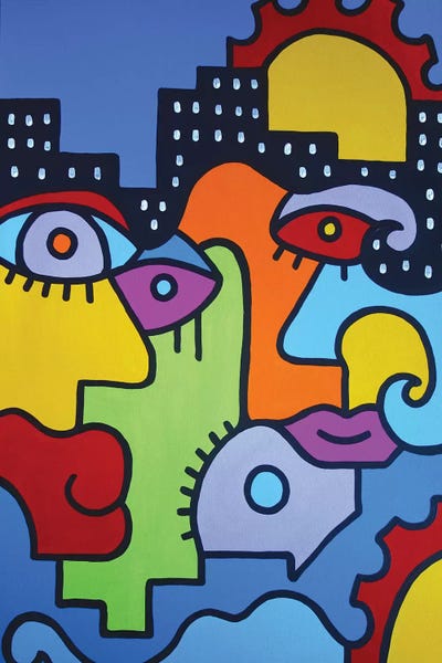 Summer In The City II by Billy The Artist framed canvas print