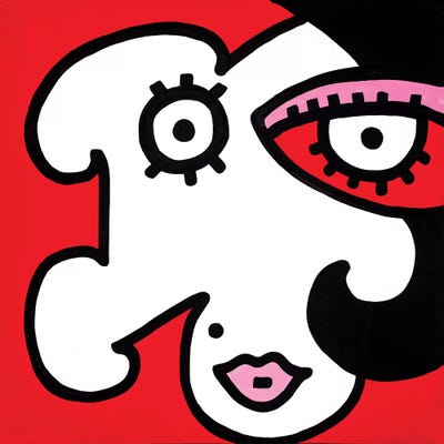 Mystery Girl I by Billy The Artist framed canvas print