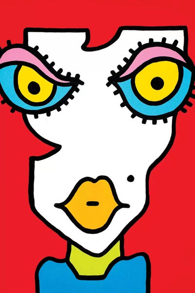 Red Head I by Billy The Artist framed canvas print