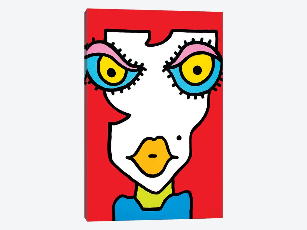 Red Head I by Billy The Artist 1-piece Canvas Wall Art