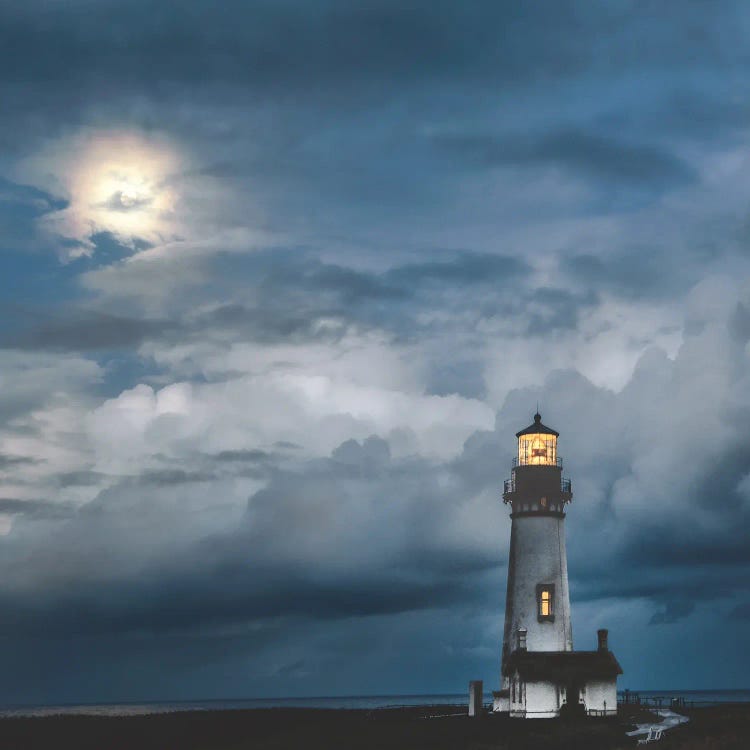 Lighthouse In Moonlight