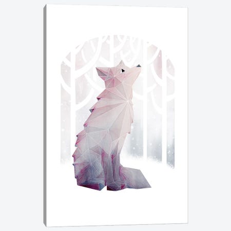Fox In The Snow Canvas Print #BTE11} by Michelle Li Bothe Art Print