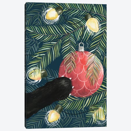 Here Comes Santa Claws Canvas Print #BTE12} by Michelle Li Bothe Canvas Art Print